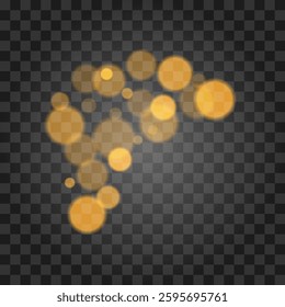 Light effect isolated on transparent background. Vector illustration.