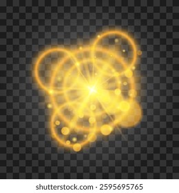 Light effect isolated on transparent background. Vector illustration.