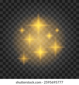 Light effect isolated on transparent background. Vector illustration.