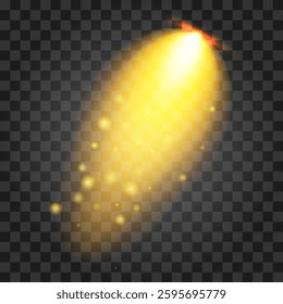 Light effect isolated on transparent background. Vector illustration.