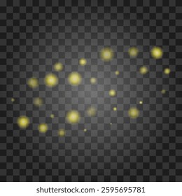 Light effect isolated on transparent background. Vector illustration.