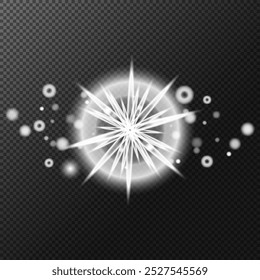 Efecto de luz, aislado, blanco, transparente, destello, explosión, chispa, polvo, línea, destello solar, chispa, estrellas, foco, luz del sol, abstracto, Vector, efecto especial