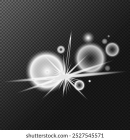 Light effect, Isolated, white, transparent, flare, explosion, sparkle, dust, line, solar flare, spark, stars, spotlight, Sunlight, abstract, vector, special effect