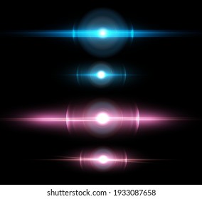 Light effect, lens flare. Vector 10 eps