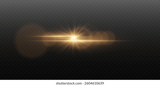 Light effect of lights, light and glare of a star.