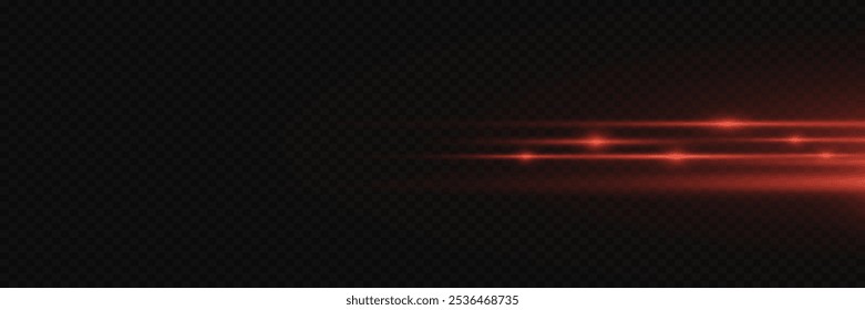 Light effect of line and light. On a transparent background.