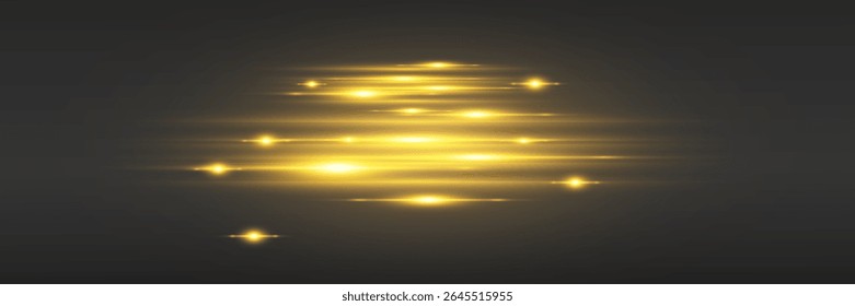 Light effect of lines, glare of sparks and light.
