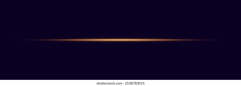 Light effect of lines. Light stripes and horizontal rays. Vector illustration