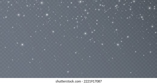 Light effect with lots of shiny highlights shining on a transparent background. Editable illustration. Vector