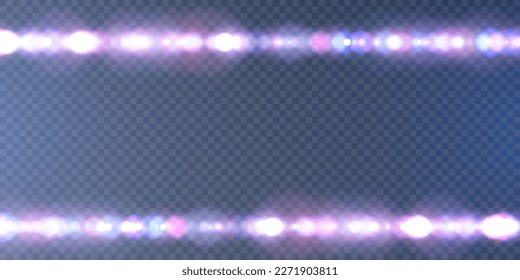 Light effect with lots of shiny highlights shining on transparent background for christmas new year design.