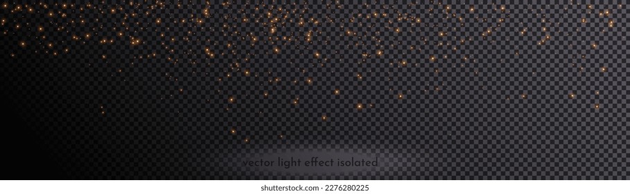 Light effect with lots of shiny highlights shining on transparent background for christmas new year design.	

