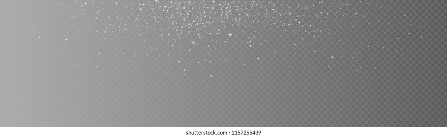 Light effect with lots of shiny shimmering particles isolated on transparent background. Vector star cloud with dust.
