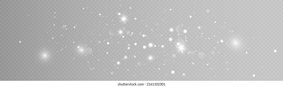 Light effect with lots of shiny shimmering particles isolated on transparent background. Vector star cloud with dust.