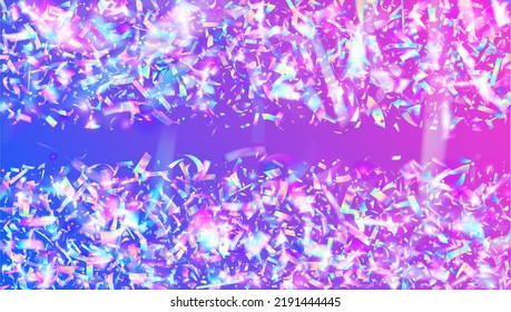 Efecto ligero. Cartel de metal. Caer textura. Bokeh Tinsel. Gradiente del Festival Láser. Crystal Foil. Antecedentes de la Parte Azul. Efecto de la luz púrpura en el arte digital