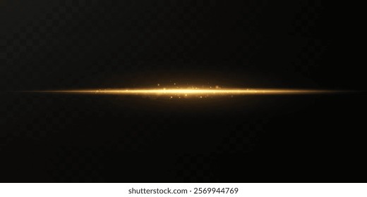 Light effect of neon lines movement.Horizontal lines. Speed ​​effect on a transparent background.lines of light, speed and movement.	