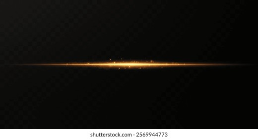 Light effect of neon lines movement.Horizontal lines. Speed ​​effect on a transparent background.lines of light, speed and movement.	