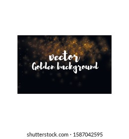 Light effect on beautiful banners.Dust effect. Dust particles flicker on a dark background. Banner with yellow dust.  vector illustration. magic and magic.