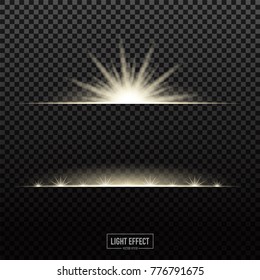 light effect on dark trasparent background,vector illustration.