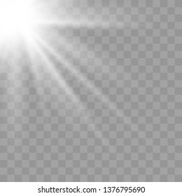 Light effect on transparent background. Graphic concept for your design. dust effect. Vector illustration eps 10.