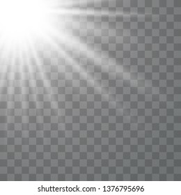 Light effect on transparent background. Graphic concept for your design. dust effect. Vector illustration eps 10.