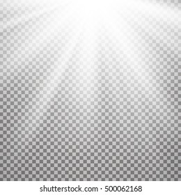 Light effect on transparent background. Graphic concept for your design