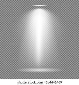 Efecto ligero sobre el fondo transparente. Colección vectorial de luces brillantes