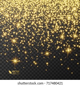 light effect on transparent background, glowing design element for your project, luxury greeting card. Vector eps 10