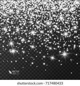 light effect on transparent background, glowing design element for your project, luxury greeting card. Vector eps 10