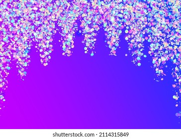 Light Effect. Pink Retro Glare. Cristal Tinsel. Iridescent Confetti. Surreal Art. Disco Burst. Bright Foil. Laser Carnaval Illustration. Blue Light Effect