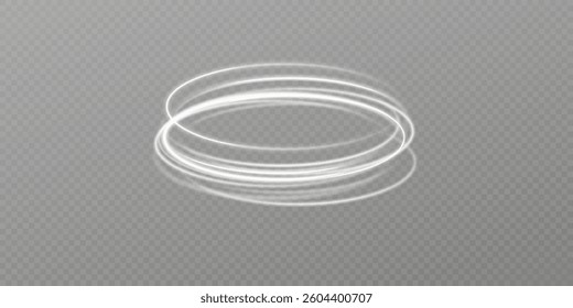 Light effect of the portal. Glow for design. Bright light around the podium. Round light frame. Lighting for the podium.