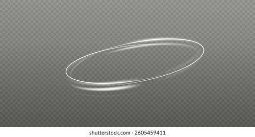 Light effect of the portal. Glow for design. Bright light around the podium. Round light frame. Lighting for the podium.