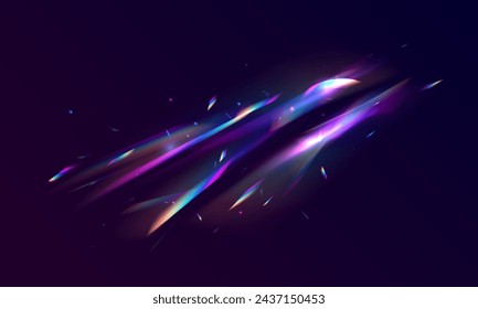 Efecto de luz de la película retro del arco iris para el uso sobre las fotos como superposición o filtro de la pantalla. Elementos de diseño abstracto para mejorar los elementos visuales. Ilustración vectorial.	