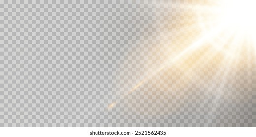 Light effect set. Glow isolated white transparent light effect set, lens flare, explosion, glitter, dust, line, sun flash, spark and stars, spotlight, curve twirl. Sunlight, abstract special effect.