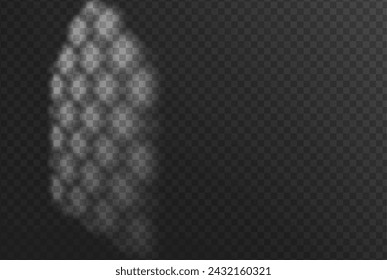 Lichteffekt-Schattenüberlagerung aus dem arabischen Stil Fenster isolierter transparenter Hintergrund