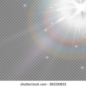 light effect in sky, explosion on transparent background