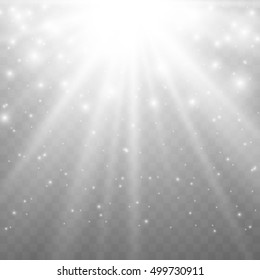 light effect in sky, explosion on transparent background