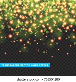 Light effect sparkle. Vector with transparent background