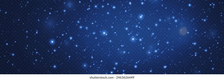 Light effect of light, sparkling particles. Shiny elements on a transparent background.