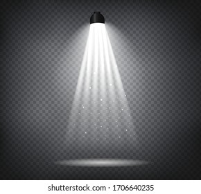 Light effect spotlight with transparent background. Spotlight