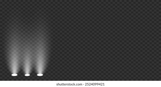 
Light effect of spotlights. Podium lighting. Vector illustration