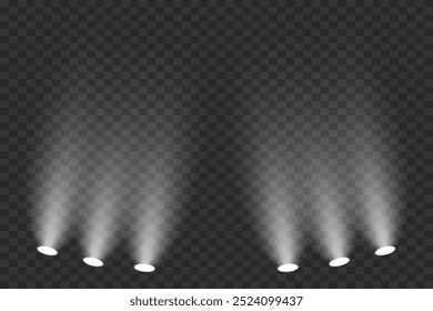 
Light effect of spotlights. Podium lighting. Vector illustration