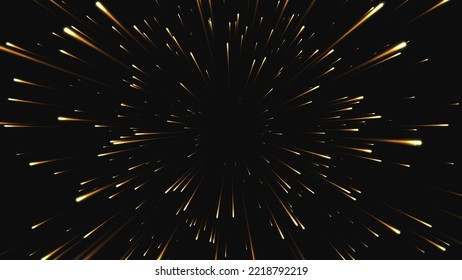 Light effect. Star burst. Gold glitter star or sun. Vector background