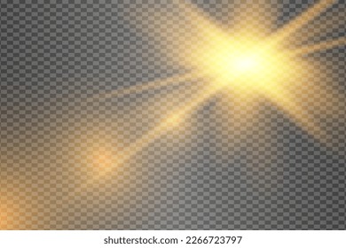 light effect. Star burst with sparkles. Vector illustration
