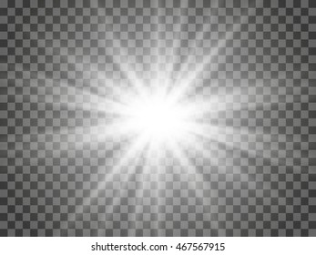 light effect. Star burst with sparkles. Vector illustration