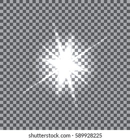 Light effect. Star burst with sparkles. Vector illustration