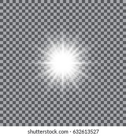 Light effect. Star burst with sparkles. Vector illustration