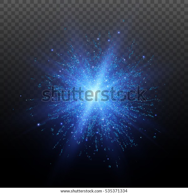 ライトエフェクト 星がきらめく 青い輝きのテクスチャー のベクター画像素材 ロイヤリティフリー