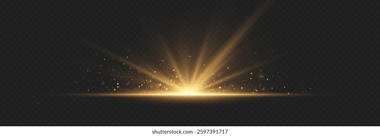 Light effect of star and dust. Special effect explosion.