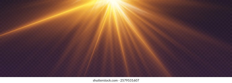 Light effect of star flash and explosion, light rays.