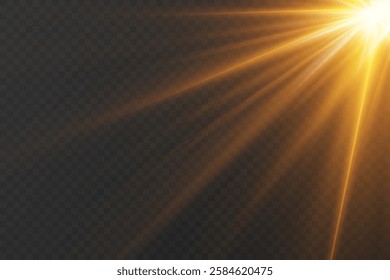 Light effect of star flash and explosion, light rays.
